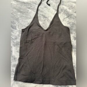 Old Navy Black Ribbed Halter Neck Tank